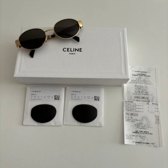 Women's sunglasses Celine gold color - Picture 1 of 4